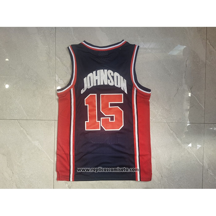 Camiseta USA 1992 James Johnson #15 Azul